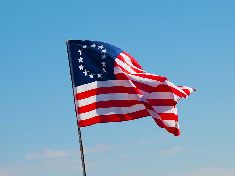 The Betsy Ross Flag of the United States of America